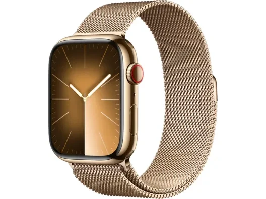 Смарт-годинник Apple Watch Series 9 GPS + Cellular 45mm Gold S. Steel Case w. Gold Milanese Loop (MRMU3)  Фото №2