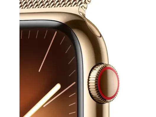 Смарт-годинник Apple Watch Series 9 GPS + Cellular 45mm Gold S. Steel Case w. Gold Milanese Loop (MRMU3)  Фото №8