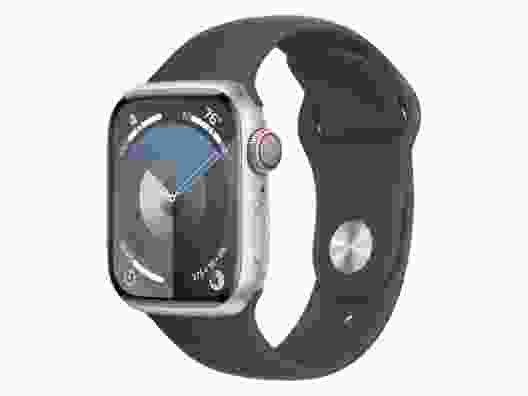 Смарт-годинник Apple Watch Series 9 GPS + Cellular 45mm Silver Alu. Case w. Storm Blue S. Band - M/L (MRMH3)  Фото №2