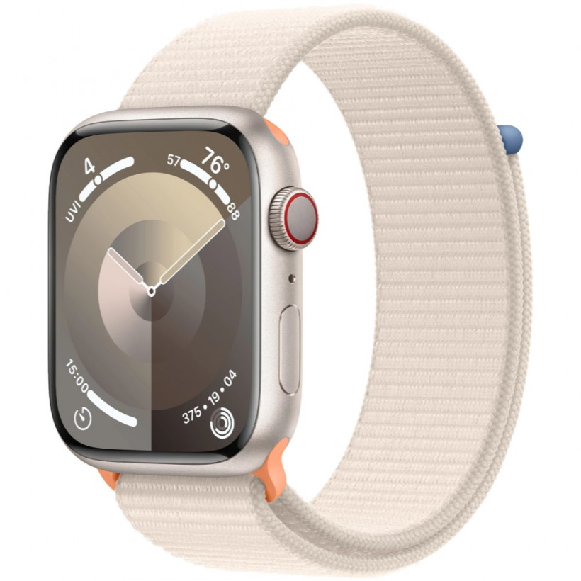 Смарт-годинник Apple Watch Series 9 GPS + Cellular 45mm Starlight Alu. Case w. Starlight Sport Loop (MRMA3)