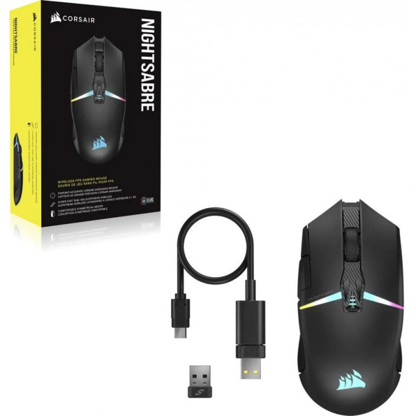 Мышь Corsair Nightsabre Wireless (CH-931B011-EU)  Фото №0