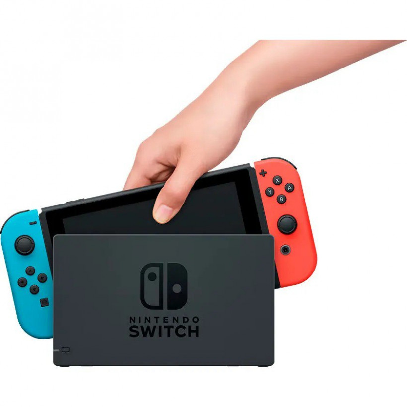 Портативна ігрова приставка Nintendo Switch with Neon Blue and Neon Red Joy-Con (045496452629)  Фото №1