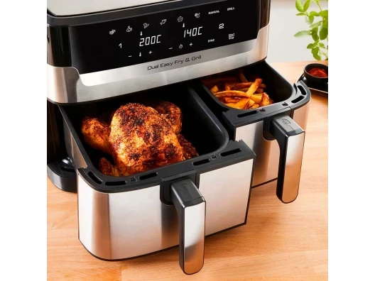 Мультипіч (аерофритюрниця) Tefal Dual Easy Fry &amp; Grill Air Fryer EY905D10  Фото №3