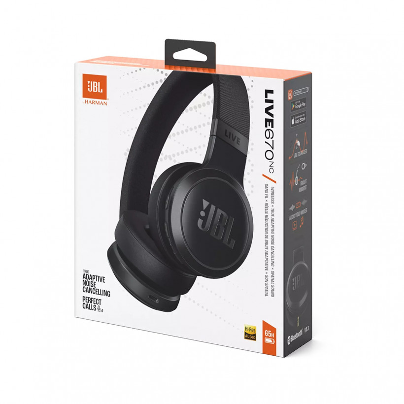 Навушники з мікрофоном JBL Tune 670NC Black (JBLT670NCBLK)  Фото №0