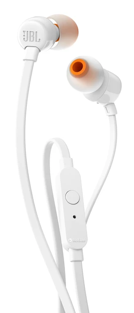 Навушники з мікрофоном JBL Tune 110 White (JBLT110WHT)  Фото №0