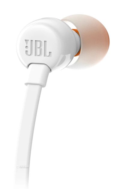 Навушники з мікрофоном JBL Tune 110 White (JBLT110WHT)  Фото №1