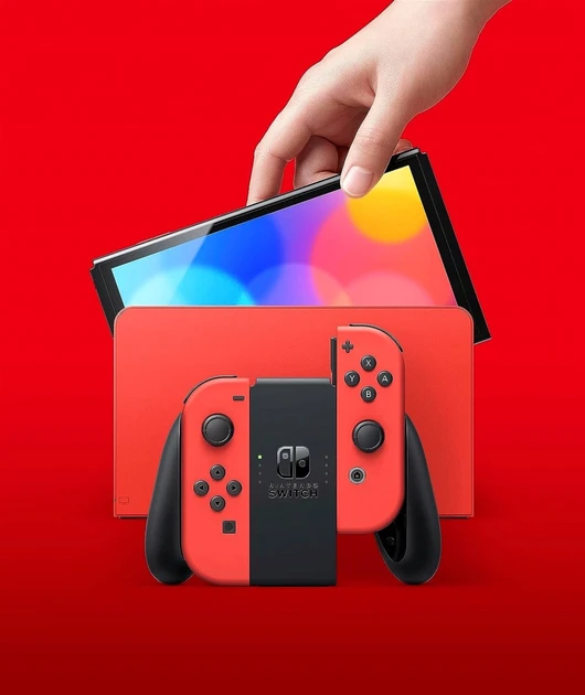 Портативна ігрова приставка Nintendo Switch OLED Model Mario Red Edition (045496453633)  Фото №8