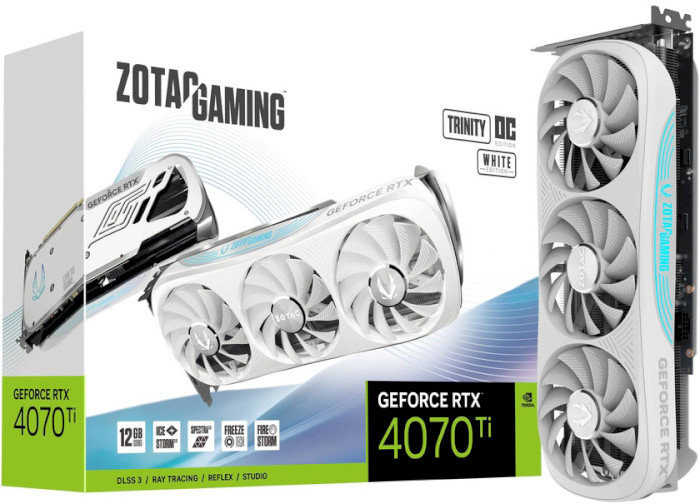 Видеокарта Zotac GAMING GeForce RTX 4070 Ti Super Trinity OC White Edition 16GB (ZT-D40730Q-10P)