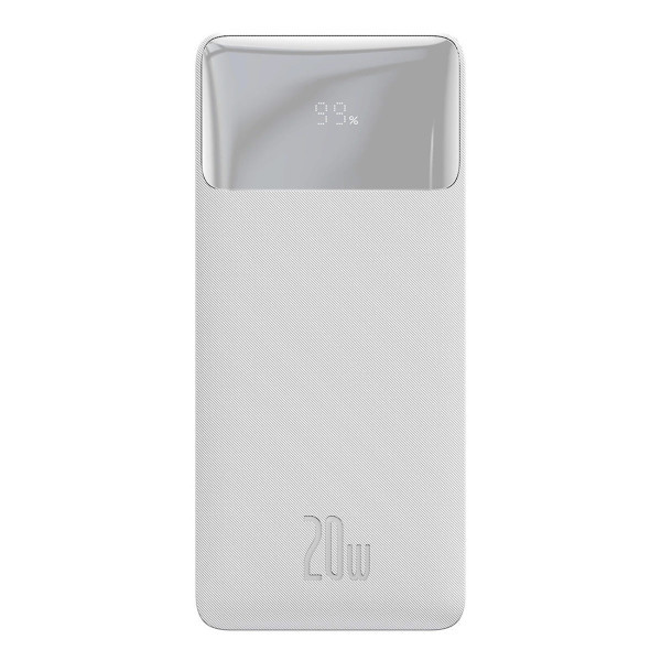 Внешний аккумулятор (павербанк) Baseus Bipow Digital Display 20W 20000 mAh White (PPDML-M02 PPBD050302)