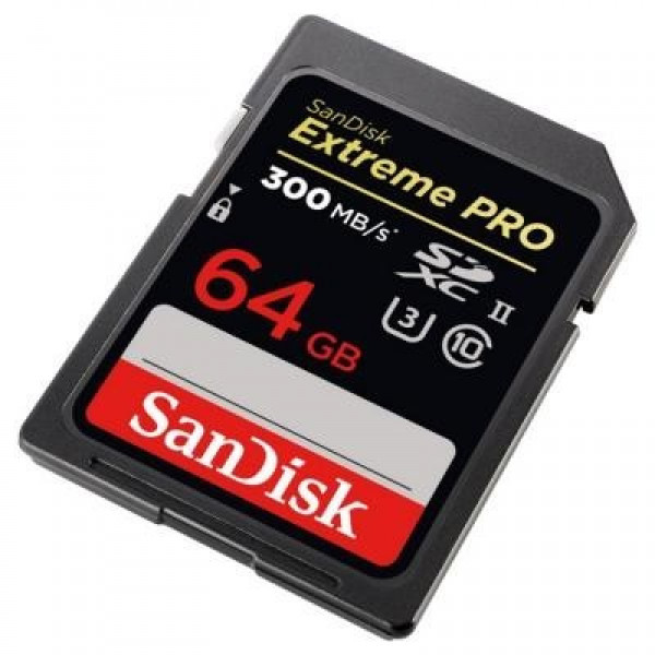 Карта памяти SanDisk 64 GB SDXC UHS-II U3 ??V90 Extreme Pro SDSDXDK-064G-GN4IN  Фото №1