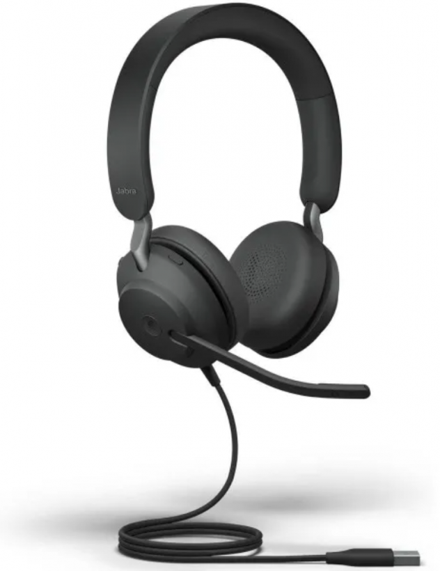 Навушники з мікрофоном JABRA Evolve2 40 SE MS Stereo Black (24189-999-999)  Фото №1