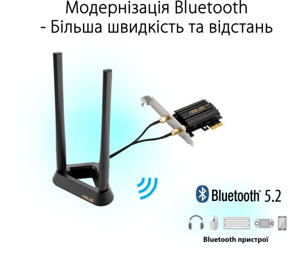 Wi-Fi-адаптер Asus PCE-AXE59BT (90IG07I0-MO0B00)  Фото №3