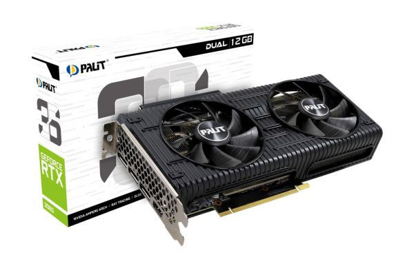 Видеокарта Palit GeForce RTX 3060 Dual (NE63060019K9-190AD)  Фото №1