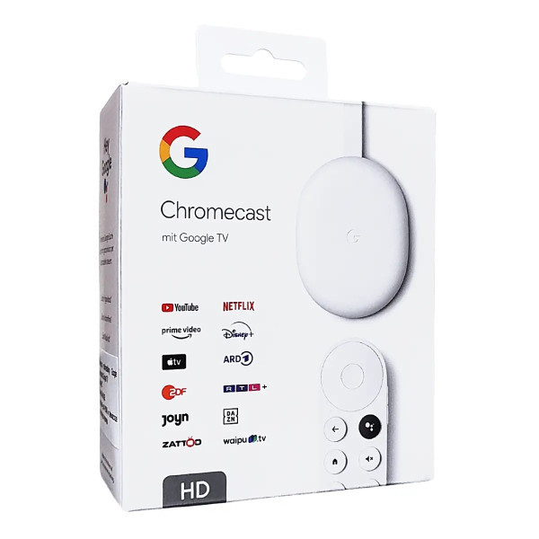 Медиаплеер Google Chromecast HD with Google TV Snow  Фото №5