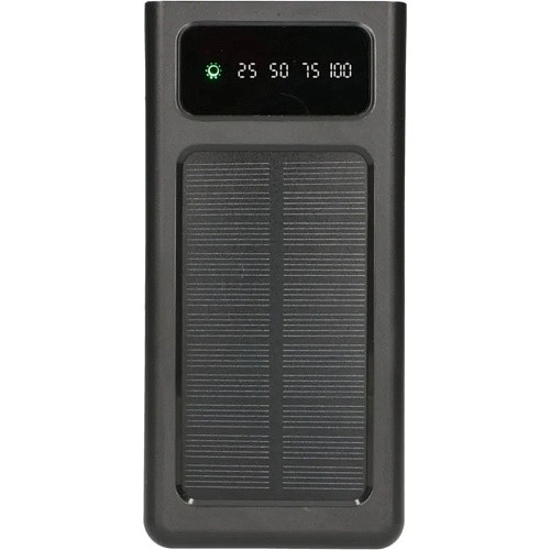 Внешний аккумулятор (повербанк) Extralink EPB-093 30000mAh Preto Solar USB-C Black  Фото №7