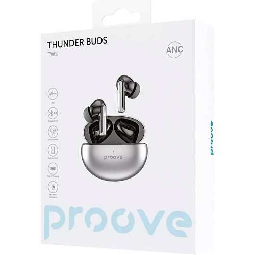 Навушники TWS Proove Thunder Buds ANC Gray (TWTB00010003)  Фото №4