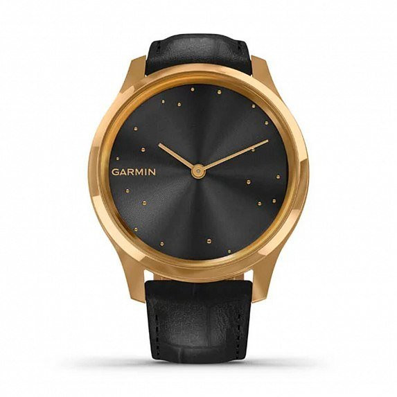 Смарт-часы Garmin vivomove Luxe Pure Gold-Black Leather (010-02241-22)  Фото №1