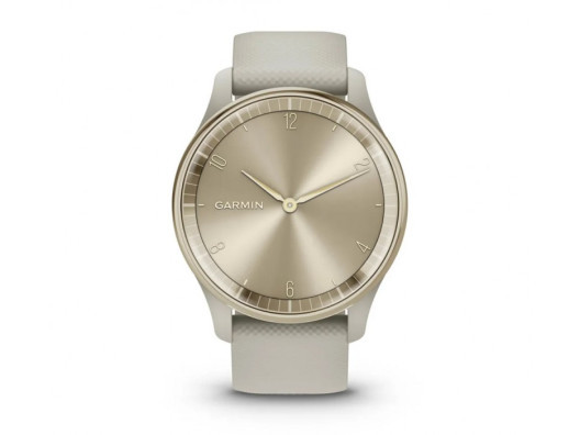 Смарт-часы Garmin Vivomove Trend Cream Gold S. Steel Bezel w. F. Gray Case and S. Band (010-02665-02)  Фото №0