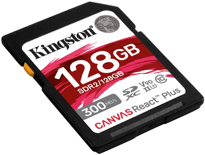 Карта пам&#039;яті Kingston 128 GB SDXC Class 10 UHS-II U3 Canvas React Plus (SDR2/128GB)  Фото №0