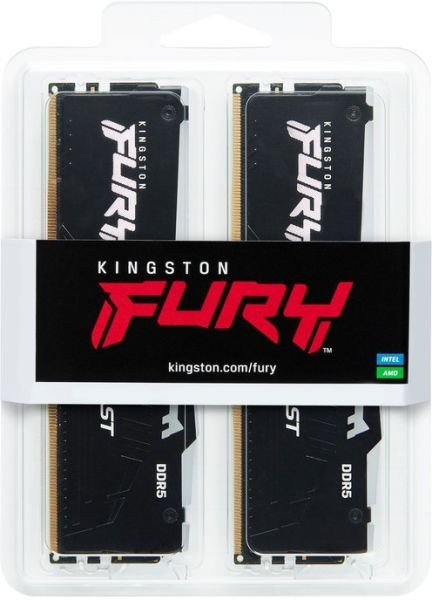 Память для настольных компьютеров Kingston FURY 16 GB (2x8GB) DDR5 5200 MHz Beast RGB (KF552C40BBAK2-16)  Фото №1