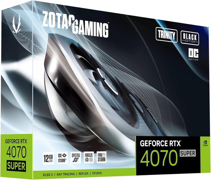 Видеокарта Zotac GeForce RTX 4070 SUPER Gaming Trinity Black 12288MB (ZT-D40720J-10P)  Фото №2