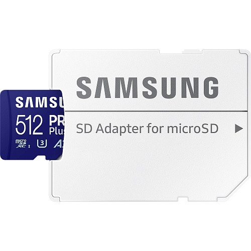 Карта пам&#039;яті Samsung 512 GB microSDXC UHS-I U3 V30 A2 PRO Plus 2023 (MB-MD512SA)  Фото №1