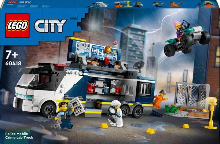 Блоковий конструктор LEGO City Пересувна поліцейська криміналістична лабораторія (60418)