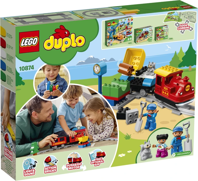 Блоковый конструктор LEGO DUPLO Town Поезд на паровой тяге (10874)  Фото №9