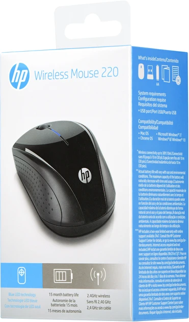 Миша HP 220 Black (3FV66AA)  Фото №2