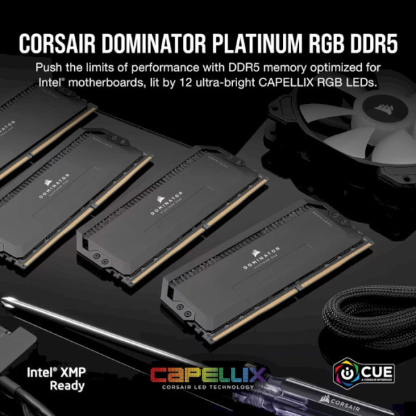 Память для настольных компьютеров Corsair 64 GB (2x32GB) DDR5 6400 MHz DOMINATOR PLATINUM RGB  Фото №7