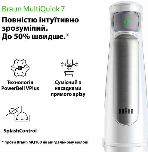 Погружной блендер Braun MultiQuick 7 MQ 7020 WH  Фото №0