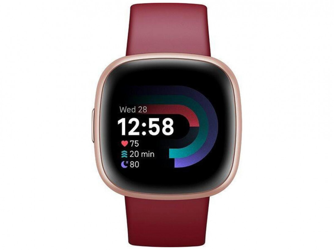 Смарт-годинник Fitbit Versa 4 Beet Juice/Copper Rose (FB523RGRD)  Фото №1