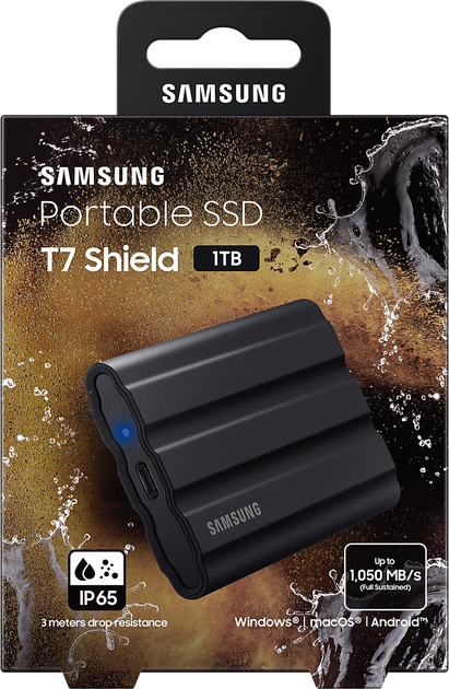 SSD накопичувач Samsung T7 Shield 1 TB Black (MU-PE1T0S)  Фото №8