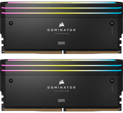 Пам&#039;ять для настільних комп&#039;ютерів Corsair 32 GB (2x16GB) DDR5 6000 MHz Dominator Titanium RGB Black (CMP32GX5M2B6000C30)