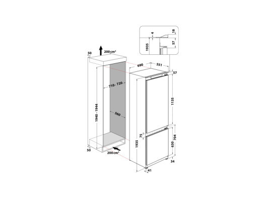 Холодильник з морозильною камерою Whirlpool WH SP70 T122  Фото №9