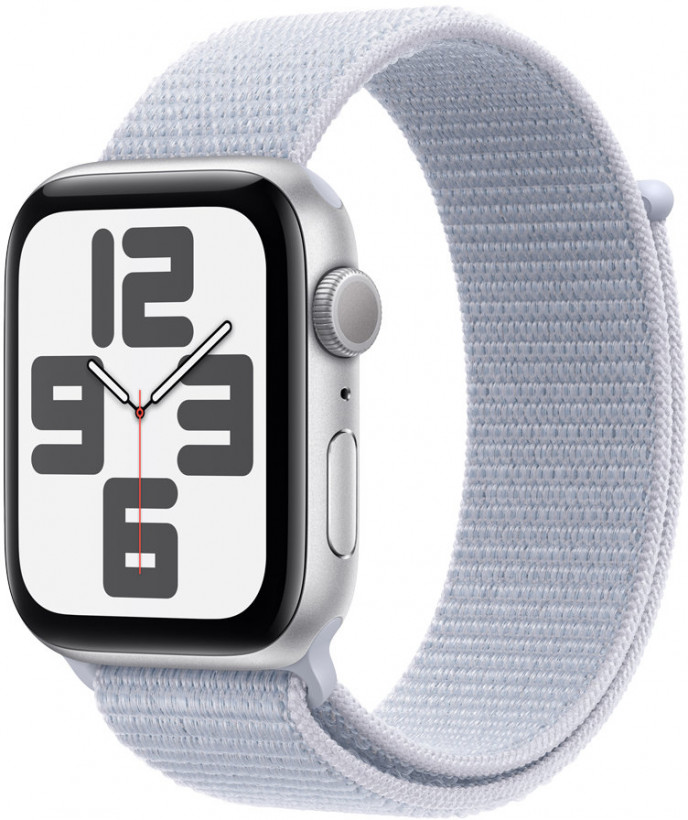 Смарт-годинник Apple Watch SE 2 GPS 44mm Silver Aluminium Case w. Blue Cloud Sport Loop (MXET3)  Фото №2