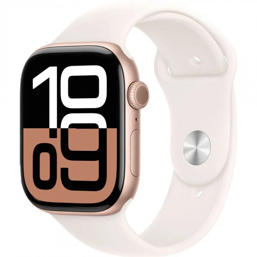 Смарт-часы Apple Watch Series 10 GPS + Cellular 42mm Rose Gold Alu. Case w. Light Blush Sport Band - S/M (MWX93)  Фото №0