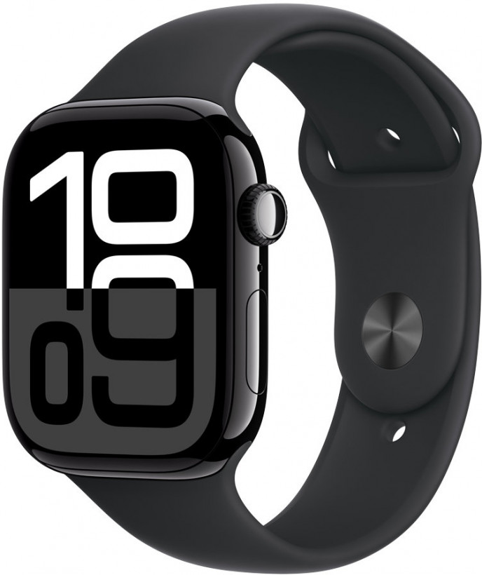 Смарт-годинник Apple Watch Series 10 GPS 46mm Jet Black Alu. Case w. Black Sport Band - M/L (MWWQ3)  Фото №1