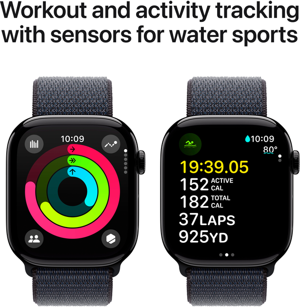 Смарт-часы Apple Watch Series 10 GPS 46mm Jet Black Aluminum Case w. Ink Sport Loop (MWWR3)  Фото №2