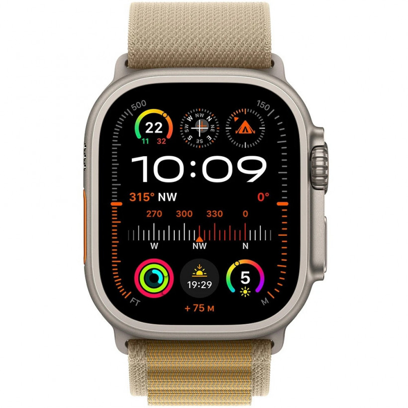 Смарт-годинник Apple Watch Ultra 2 GPS + Cellular 49mm Natural Titan. Case w. Tan Alpine Loop - Large (MX4H3)  Фото №0