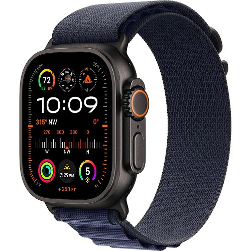 Смарт-часы Apple Watch Ultra 2 GPS + Cellular 49mm Black Titan. Case w. Navy Alpine Loop - Small (MYTF3+MYPW3)