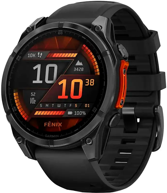 Спортивные часы Garmin Fenix ??8 47mm Amoled Slate Gray with Black Silicone Band (010-02904-00)