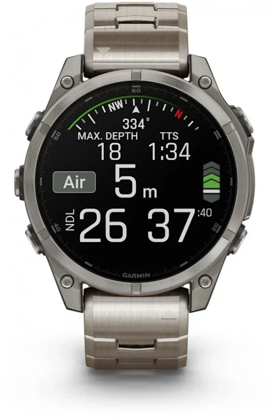 Спортивные часы Garmin Fenix ??8 47mm Amoled Titanium with Vented Titanium Bracelet (010-02904-40)  Фото №0