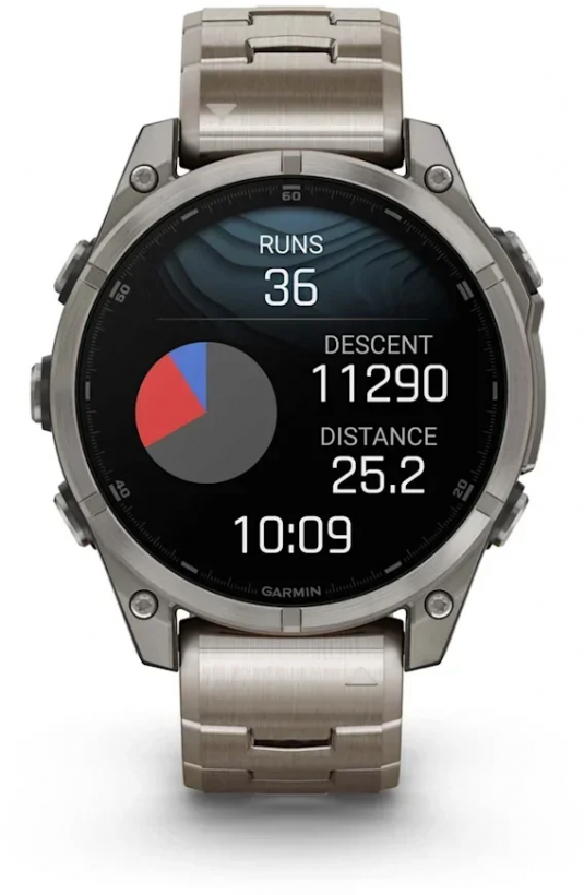 Спортивные часы Garmin Fenix ??8 47mm Amoled Titanium with Vented Titanium Bracelet (010-02904-40)  Фото №4