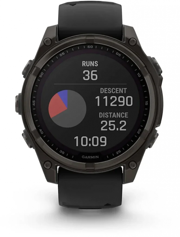 Спортивные часы Garmin Fenix ??8 47mm Solar Sapphire Carbon Gray DLC Titanium w.  Фото №4