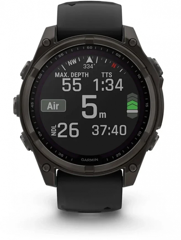 Спортивные часы Garmin Fenix ??8 47mm Solar Sapphire Carbon Gray DLC Titanium w.  Фото №7