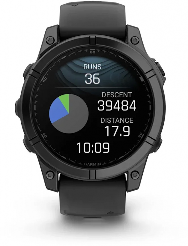 Спортивний годинник Garmin Fenix E 47mm Amoled Slate Gray Steel with Black Silicone Band (010-03025-03/01)  Фото №0