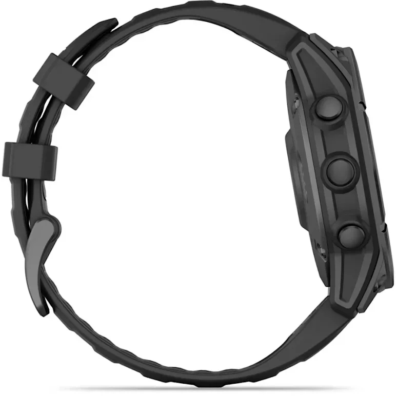 Спортивний годинник Garmin Fenix E 47mm Amoled Slate Gray Steel with Black Silicone Band (010-03025-03/01)  Фото №7