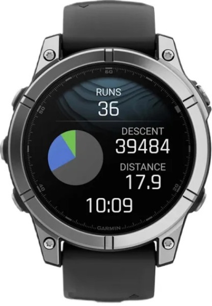 Спортивные часы Garmin Fenix ??E 47mm Amoled Stainless Steel with Black Silicone Band (010-03025-02/00)  Фото №7