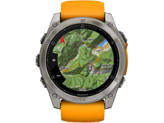 Спортивные часы Garmin Fenix ??8 51mm AMOLED Sapphire Titanium w. Spark Orange/Graphite Silicone Band (010-02905-10/11)  Фото №3